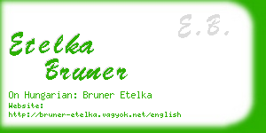 etelka bruner business card